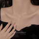 小米星旁白jewelry流星項鏈女輕奢小眾設計感夏季超閃鋯石鎖骨鏈女 銀色 現貨(配純銀鑒定證書(shū))