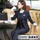 造夢(mèng)伊人秋冬新款小西裝女職業(yè)裝女裝套裝長(cháng)袖修身西服外套韓版OL女士工作服正裝商務(wù)黑色套裙 黑色五件套（小西裝+褲子+半身裙+襯衫+背心馬甲） 5XL