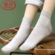 浪莎（LangSha）純棉襪子女夏季中筒襪全棉超薄防臭透氣吸汗四季白色學(xué)生少女棉襪 100%棉【網(wǎng)眼襪6雙】灰色 691款 均碼 35至39碼