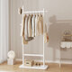 星芒家私高端實(shí)木掛衣架子落地臥室家用衣帽架加粗加厚輕奢小型掛包置物架 凈白色單層60cm【進(jìn)口全實(shí)木】