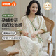 ARTFULMOM英國哺乳睡裙夏季薄款醫院待產(chǎn)裙孕婦睡衣產(chǎn)后喂奶專(zhuān)用產(chǎn)婦月子服 綠色 XL【建議：125-145斤】