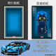 積木樂(lè )高機械組布加迪威龍42083跑賽車(chē)上墻畫(huà)展示相框背景板玩具 SSS級高透鏡面布加迪威龍-上墻畫(huà)A款 50X80厘米高透鏡面上墻畫(huà)