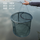 詠穎（YTYIN）加厚魚(yú)護網(wǎng)箱養魚(yú)箱存魚(yú)漂浮暫養魚(yú)護防逃網(wǎng)籠折疊裝魚(yú)籠養殖網(wǎng)箱 60cm 0.6m 加厚耐用拉鏈小號圓形網(wǎng)