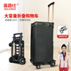 喜路仕小推車(chē)便攜購物車(chē)折疊小拉車(chē)拖車(chē)行李拉車(chē)家用拉水車(chē)小拖車(chē) 升級土豪金四輪款BY04（配黑袋）