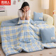 南極人（Nanjiren）全棉抱枕被子兩用二合一冬季加厚汽車(chē)載靠墊大號辦公室午睡空調被 愛(ài)格(蘭) 40x40cm