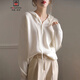 AEMAPE2025新款早秋季衛(wèi)衣女連帽美式復(fù)古寬松長(zhǎng)袖薄款外套春秋 白色 L 建議110-125斤