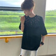 趣米樂美式復(fù)古高街短袖t恤男女夏季潮牌印花寬松百搭半袖痞帥體恤上衣 黑色 XL