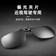 mark story 墨鏡夾片男 偏光鏡夾片 男女高清太陽(yáng)眼鏡片 開(kāi)車釣魚(yú)墨鏡夾片 可上翻-大號(hào)