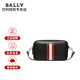巴利（BALLY）生日禮物男包25春夏男士簡(jiǎn)約斜挎包商務(wù)休閑牛皮革單肩包 6310495 黑色 常規(guī)