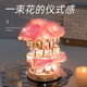 帝音生日禮物永生花擺件夜燈送女朋友閨蜜畢業(yè)同學(xué)氛圍感高級(jí)走心實(shí)用 充電款-水晶魔方玫瑰燈+香薰 玫瑰禮品袋+走心卡片