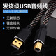 楊陽發(fā)燒級usb音頻線a轉(zhuǎn)b方口6N無氧銅DAC解碼線聲卡音響數(shù)據(jù)連接線 usb音頻線a-b【6N無氧銅】 0.5米