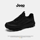 JEEP SPIRIT吉普男鞋網(wǎng)面運(yùn)動鞋2025夏季新款商務(wù)休閑鞋跑步鞋時(shí)尚潮流鞋子男 石墨黑 42