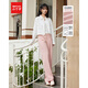 IEF/愛依服褲子2025夏季新款韓版簡約休閑百搭顯瘦闊腿褲 粉 S