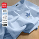 名創(chuàng  )優(yōu)品（MINISO）夏季男士短袖t恤重磅純棉易打理半袖藍色楓葉冰絲防曬運動(dòng)體恤男 【100%純棉】冰川藍(藍楓胸標) L /175(30天質(zhì)量問(wèn)題全額退)