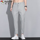 啄木鳥(niǎo)（TUCANO）褲子男士春夏季修身休閑褲男小腳潮流百搭小西褲九分褲 淺灰 31