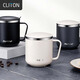 CLITON304不銹鋼馬克杯帶蓋防燙咖啡杯男女士辦公室學(xué)生水杯茶杯400ml 
