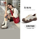 駱駝（CAMEL）登山丑萌鞋女新款拼色丑萌鞋戶(hù)外徒步鞋女休閑運動(dòng)鞋 L24S469647A米/銀/咖 39