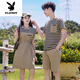 花花公子（PLAYBOY）時(shí)尚休閑情侶裝夏裝2025新款夏季一裙一衣女假兩件畢業(yè)季拍照洋氣 如圖款 S 女裙（假兩件） 80-95斤