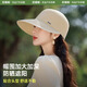 SOMUBAY 2026新款時(shí)尚草帽女夏編織鏤空透氣遮太陽(yáng)帽大檐可折疊鴨舌帽 米色 55-59cm