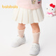 巴拉巴拉【商場(chǎng)同款】嬰兒褲子寶寶短褲女童裙褲夏裝甜美 本白10101 90