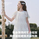 瑪米瑪卡（MOMOCO）女童連衣裙夏季紗裙子兒童時尚蕾絲網(wǎng)紗連衣裙 白色  130 