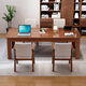美怡軒客廳實(shí)木大長(cháng)書(shū)桌工作臺家用兒童閱讀學(xué)習桌現代簡(jiǎn)約洽談桌辦公桌 胡桃色#單書(shū)桌【進(jìn)口橡膠木·無(wú)貼皮】 160cm*80cm*75cm【四抽屜】