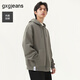 gxg.jeans男裝衛衣加絨加厚美式學(xué)院風(fēng)寬松大口袋連帽外套25年春新品 灰綠 L (175)