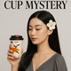 CUP MYSTERY手繪創(chuàng  )意咖啡保溫杯卡通桌面杯陶瓷內膽健康辦公室飲水杯子便攜 黑色