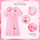 迷曼魅純棉女童睡裙母女裝夏季兒童睡衣短薄小中大童卡 【公主裙】純粉兔子 均碼 12#建議身高120-130厘米
