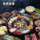 巧丂烙鍋烤肉盤無涂層家用商用煎肉鐵鍋木柄防燙鍋炸土豆小吃平底鍋 40cm