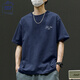 JEANSWEST CLUB真維斯短袖t恤男夏季2025年寬松純棉透氣男士百搭五分袖上衣