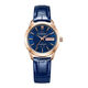 羅西尼品牌正品手表皮帶石英表雙歷大表盤(pán)時(shí)尚簡(jiǎn)約防水腕表情侶表送禮 女表深藍色516724G05B