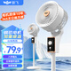 新飛空氣循環(huán)扇電風扇家用風扇臺式搖頭小風扇立式換氣扇輕音電扇節(jié)能大風量落地扇 2501機械-八字白配UV金(加底板)（循環(huán)扇）