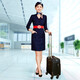 百顏空姐高端職業(yè)連衣裙女OL工作服氣質(zhì)東航南航乘務(wù)制服珠寶店工裝夏 七分袖連衣裙+送方巾+送腰帶 M