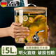 JCZS德國(guó)品牌冷水壺帶龍頭家用儲(chǔ)水冰箱飲料啤酒桶果茶桶耐高溫玻璃泡 （送底座）冷水壺帶龍頭5L