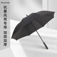 PEJAFAN大號雨傘男雙層加厚加固結實抗風商務自動長柄傘雙人傘晴雨兩用傘 颶風抗風傘-135CM加大號單層黑色