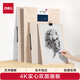 得力（deli）4K實(shí)心畫(huà)板雙面用素描可擦水彩水粉顏料畫(huà)架板繪圖板寫(xiě)生專(zhuān)業(yè)藝術(shù)畫(huà)板HS912-4K學(xué)生開(kāi)學(xué)禮物