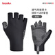 boodun騎行手套半指夏季薄減震硅膠防滑公路車(chē)手套防曬男女自行車(chē)裝備 黑色【減震液態(tài)硅膠墊】網(wǎng)眼布 M（掌圍19-21cm）