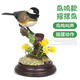 仿真聲控小鳥(niǎo)擺件智能感應(yīng)鳥(niǎo)桌面裝飾品能動(dòng)能叫老人解悶神器玩具 灰色小鳥(niǎo)(會(huì)動(dòng)會(huì)叫) 充電版（送充電電池和電池充電器）