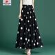 皮爾卡丹（pierre cardin）2025夏季新款黑色波點(diǎn)雪紡半身裙女長(zhǎng)裙圓點(diǎn)顯瘦垂感氣質(zhì)大碼裙子 【黑底大白點(diǎn)】 雪紡長(zhǎng)裙 M 2XL碼裙長(zhǎng)85C
