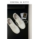 CENTRAL&KITTY厚底德訓(xùn)鞋女復(fù)古休閑2025春季新款阿甘鞋板鞋 奶白 【跟高3cm】 35