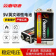 雙鹿電池9V碳性英文版方塊九伏煙霧報警器萬用表6f22疊層方形話筒 雙鹿9v碳性電池-4節(jié)
