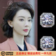 鉑米龍PLATMILLON2025年新款女鑲鉆耳墜925銀耳釘時尚輕奢氣質(zhì)耳環(huán)高級感百搭耳飾 方形滿鉆耳釘（925銀）