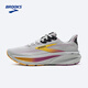 布魯克斯（BROOKS）女子Ghost 17幽靈緩震跑鞋 蘑菇灰/杏黃色/粉色  39 
