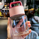 柏潮小玻璃杯便攜迷你300ml口袋水杯2023新款小巧簡(jiǎn)約可愛(ài)高顏值杯子 ins風(fēng)便攜玻璃杯-粉色 300ml
