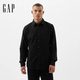 GAP男裝春季經(jīng)典款純棉基礎款翻領(lǐng)長(cháng)袖襯衫常規上衣美版422488 黑色 514274 M 美碼 L亞洲碼180/96A