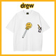 Drew Ess笑臉系列棒棒糖笑臉字母短袖T恤夏季寬松drew短袖T恤男款 白色 L