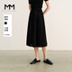麥檬MM麥檬重磅垂墜松弛感半身裙中長(cháng)款商場(chǎng)同款夏裝5F4141761 黑色 M