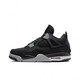 CLENIKEEDAIR NIKE.Air 喬4 AJ4 低幫籃球鞋白帆午夜藍(lán)灰兔子運(yùn)動(dòng) AJ4-黑色帆布小阿姆 38
