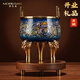 莫尼森  MOREISAN黃銅鼎擺件客廳辦公室桌面玄關(guān)酒柜裝飾品擺件公司喬遷開(kāi)業(yè)禮物黃銅大號藍色大漆誠信寶鼎+底座